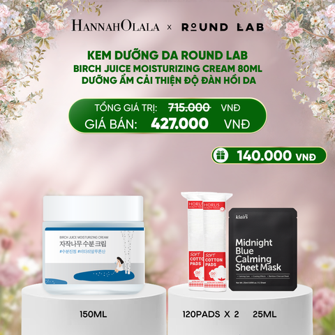  DEAL 4: KEM DƯỠNG DA ROUND LAB BIRCH JUICE MOISTURIZING CREAM 80ML DƯỠNG ẨM CẢI THIỆN ĐỘ ĐÀN HỒI DA 