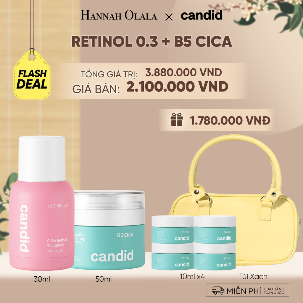  [FLASHDEAL] RETINOL 0.3 & B5 CICA BỘ ĐÔI LÀM MỜ NẾP NHĂN VÀ DƯỠNG ẨM PHỤC HỒI CHUYÊN SÂU - A218 
