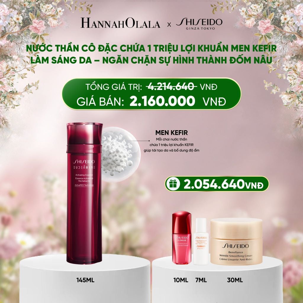  DEAL 4: NƯỚC THẦN ĐỎ SHISEIDO EUDERMINE ACTIVATING ESSENCE 145ML 