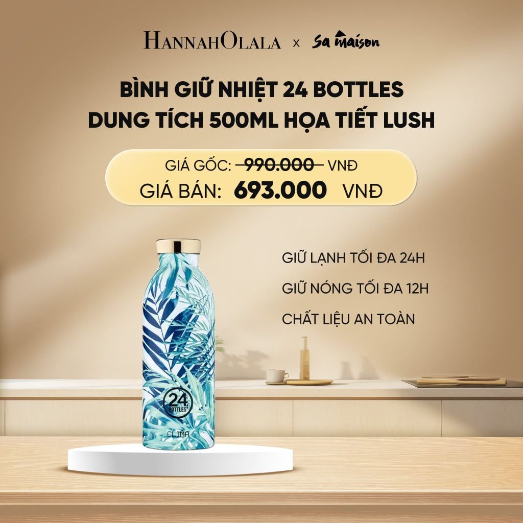  DEAL 1: BÌNH GIỮ NHIỆT 24 BOTTLES DUNG TÍCH 500ML HỌA TIẾT 