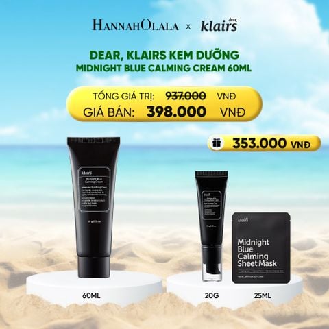  DEAL 4 : DEAR, KLAIRS KEM DƯỠNG MIDNIGHT BLUE CALMING CREAM 60ML 