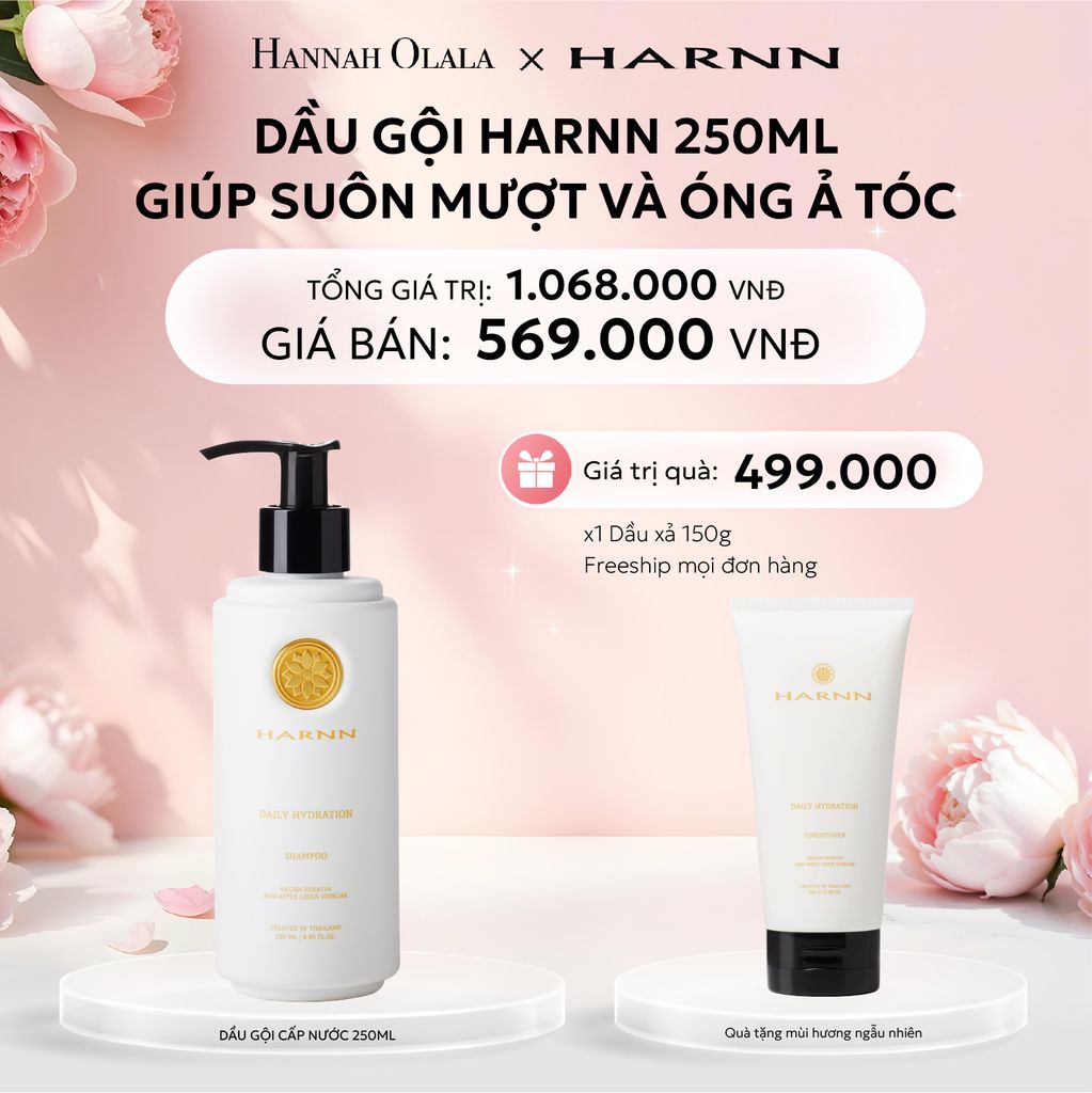  E1014: DEAL 4: DẦU GỘI HARNN 250ML GIÚP SUÔN MƯỢT VÀ ÓNG Ả TÓC 