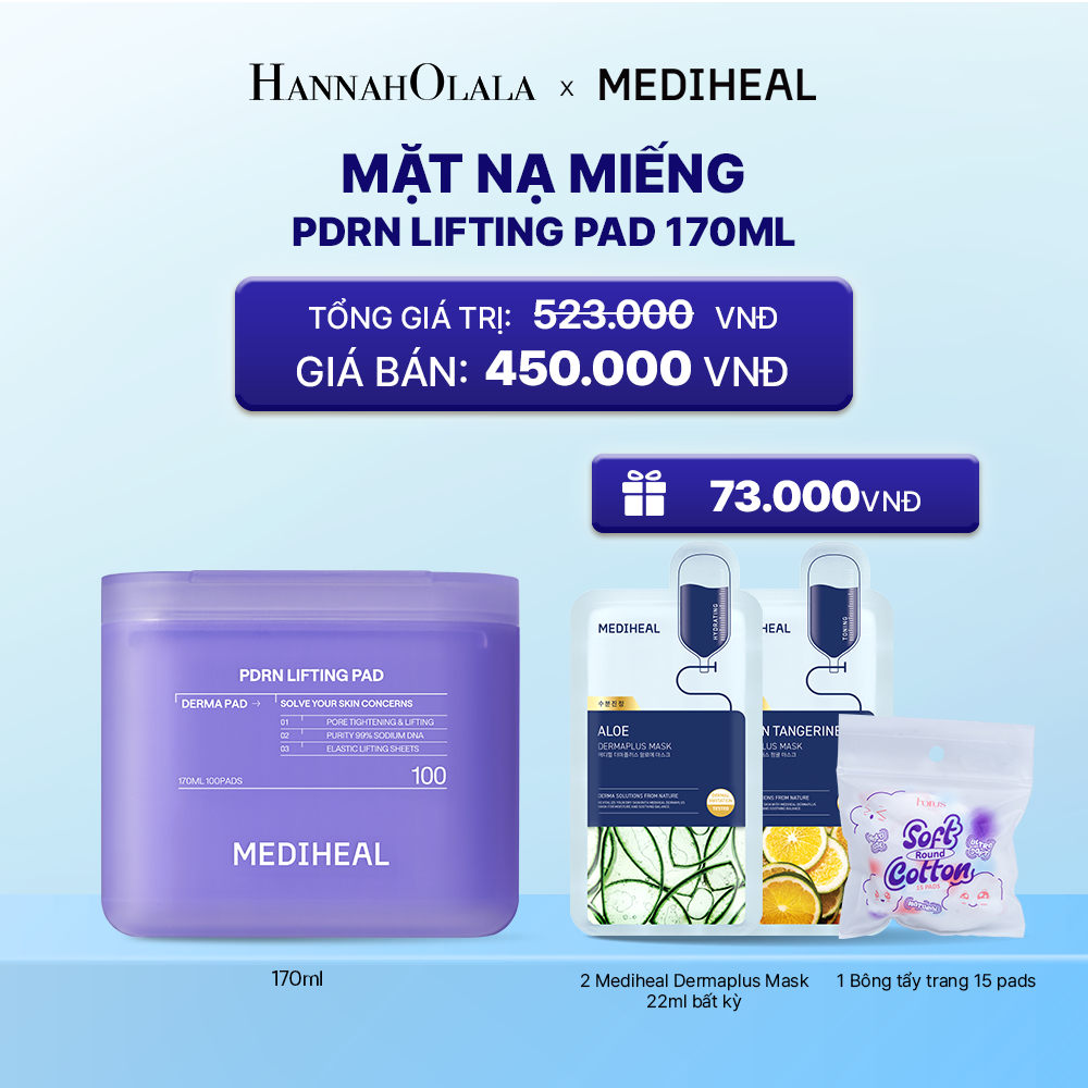  MEDIHEAL BỘ SẢN PHẨM TONER PAD 170ML_K177 