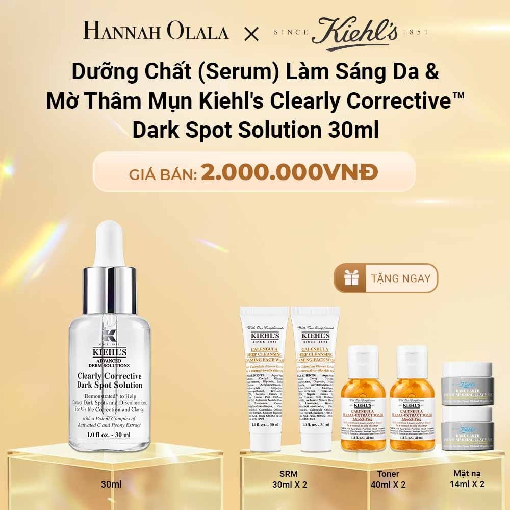  DEAL 21: DƯỠNG CHẤT (SERUM) VITAMIN C GIÚP DA TRÔNG CĂNG BÓNG SAU 7 NGÀY KIEHL'S CLEARLY CORRECTIVE™ DARK SPOT SOLUTION 30ML 