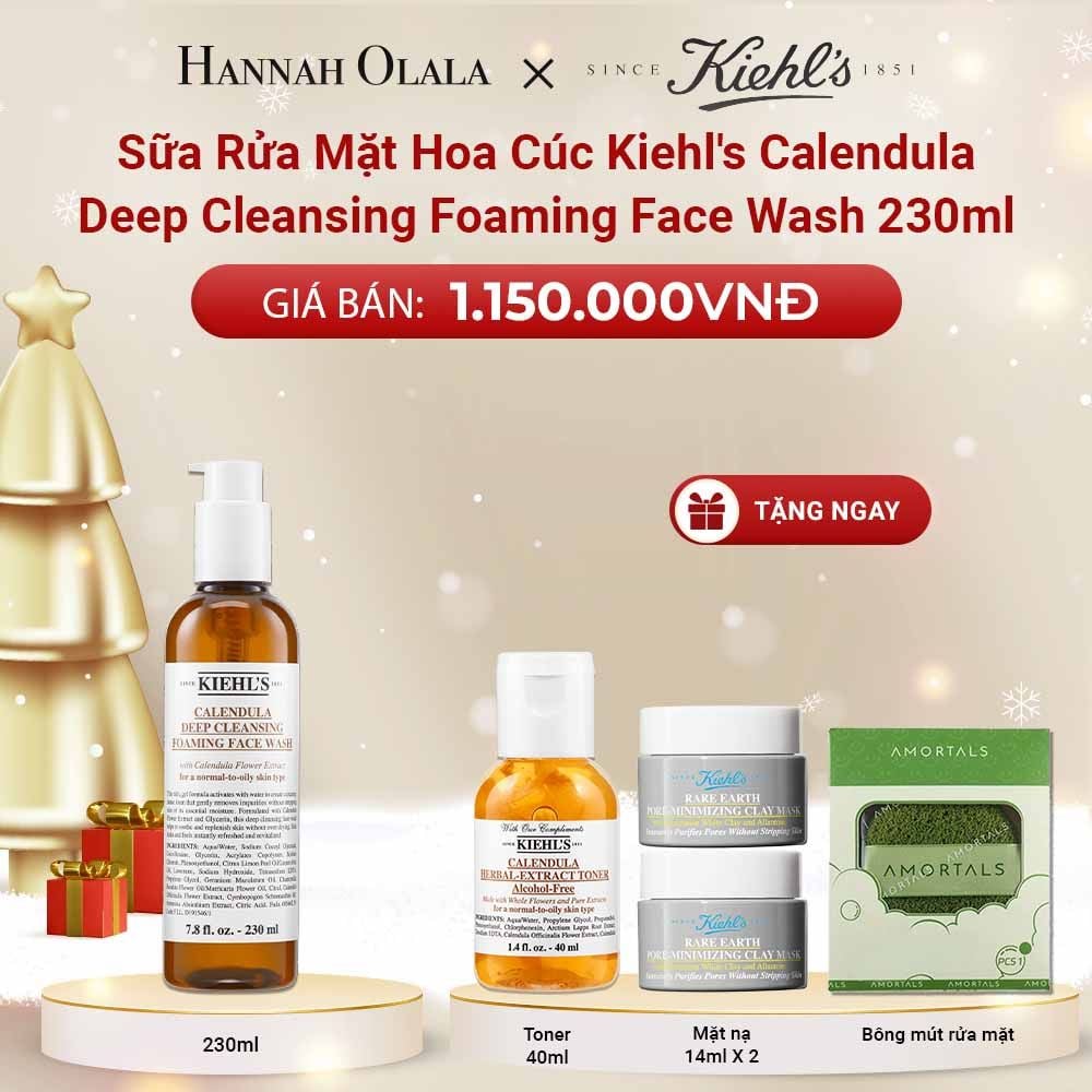  DEAL 6: SỮA RỬA MẶT HOA CÚC KIEHL'S CALENDULA DEEP CLEANSING FOAMING FACE WASH 230ML 