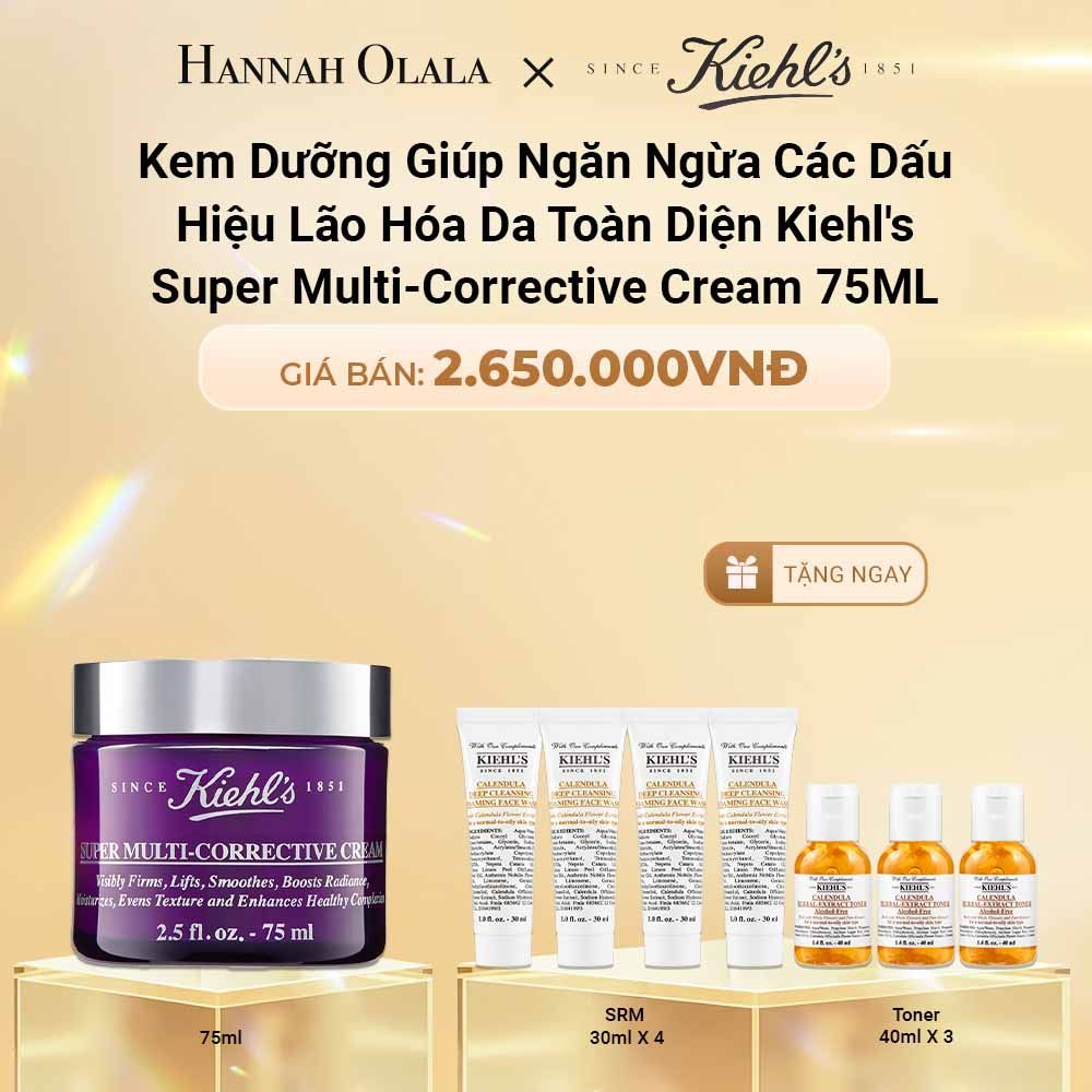  DEAL 3: KEM DƯỠNG GIÚP NGĂN NGỪA CÁC DẤU HIỆU LÃO HÓA DA TOÀN DIỆN KIEHL'S SUPER MULTI-CORRECTIVE CREAM 75ML 