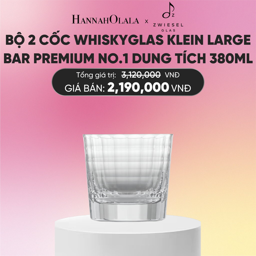  BỘ 2 CỐC ZWIESEL WHISKYGLAS KLEIN 123852 LARGE BAR PREMIUM NO.1 DUNG TÍCH 380ML 