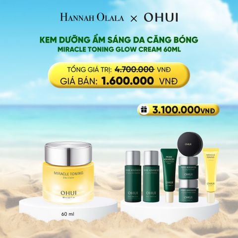  DEAL 43: KEM DƯỠNG ẨM SÁNG DA CĂNG BÓNG OHUI MIRACLE TONING GLOW CREAM 60ML 