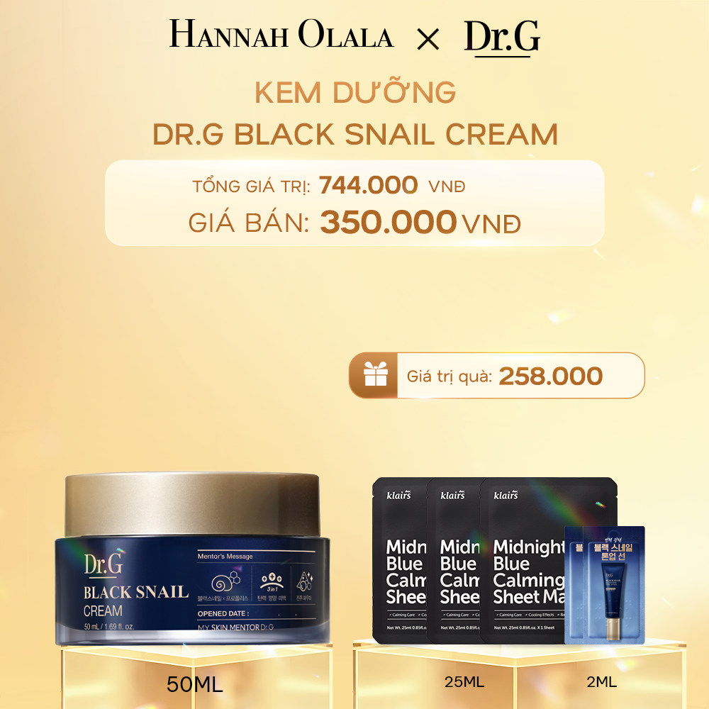  C967_DEAL 4: KEM DƯỠNG NGĂN NGỪA LÃO HÓA DA DR.G BLACK SNAIL CREAM 50ML 
