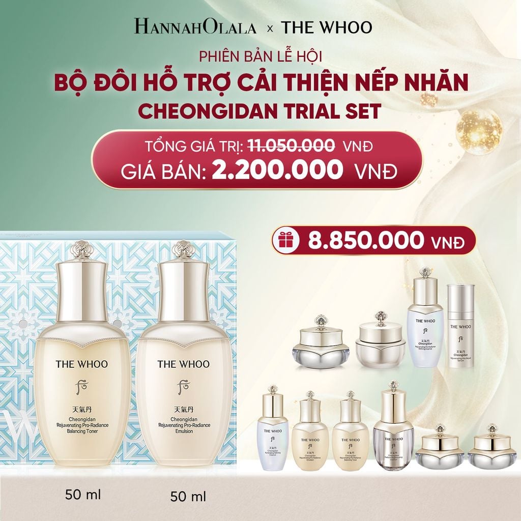  DEAL 4: PHIÊN BẢN LỄ HỘI - BỘ ĐÔI HỖ TRỢ CẢI THIỆN NẾP NHĂN THE WHOO CHEONGIDAN TRIAL SET 