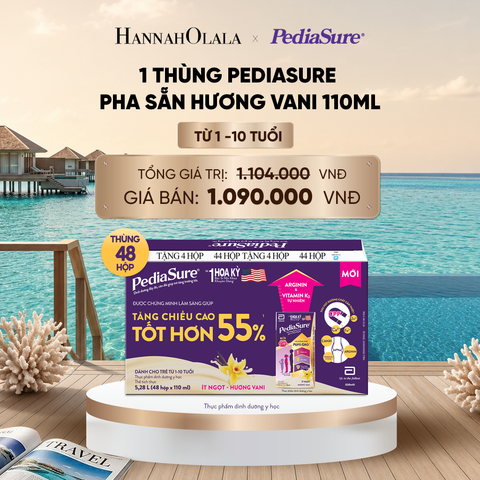  1 THÙNG PEDIASURE PHA SẴN HƯƠNG VANI 110ML DEAL :_ D1836 