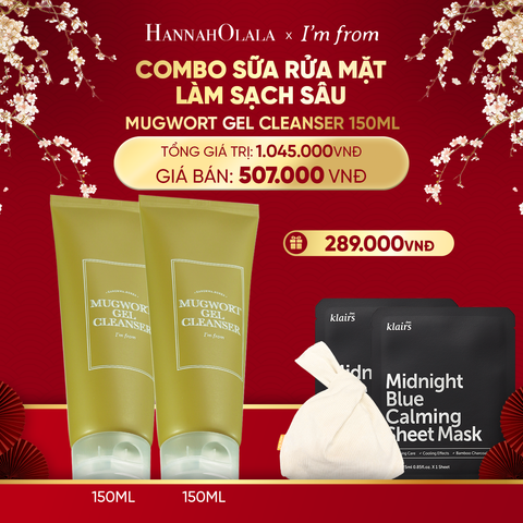  DEAL 4 : COMBO 02 I'M FROM SỮA RỬA MẶT MUGWORT GEL CLEANSER 150ML 