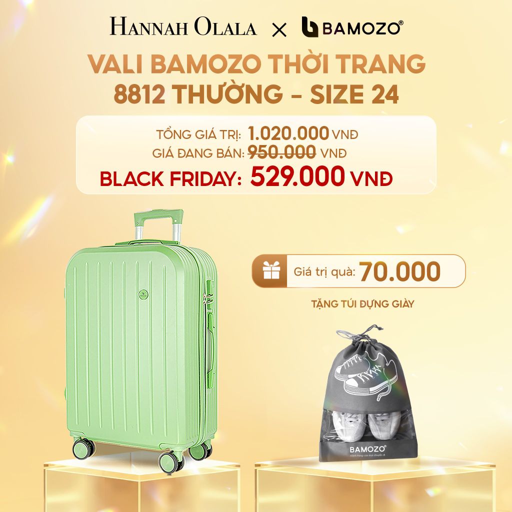  DEAL 6: VALI BAMOZO 8812 BẢN THƯỜNG (TẶNG TÚI ĐỰNG GIÀY) 