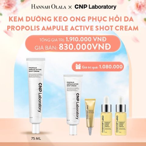  A196_DEAL37: KEM DƯỠNG KEO ONG PHỤC HỒI DA PROPOLIS AMPULE ACTIVE SHOT CREAM 75ML 