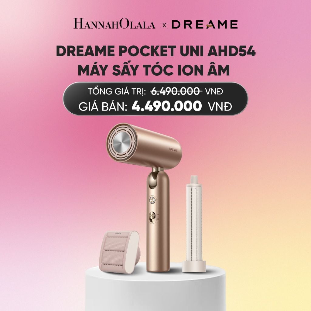  DREAME POCKET UNI AHD54 MÁY SẤY TÓC ION ÂM TƯƠNG THÍCH ĐIỆN ÁP TOÀN CẦU GẤP GỌN TÍCH HỢP TẠO KIỂU TÓC - BH 24 THÁNG_A1714 