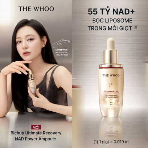 DEAL 3: MỚI RA MẮT - BỘ TINH CHẤT TĂNG CƯỜNG NGỪA LÃO HÓA CHUYÊN SÂU THE WHOO BICHUP ULTIMATE RECOVERY NAD POWER AMPOULE 30ML SPECIAL SET 