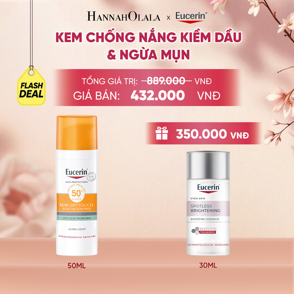 FD GEL CHỐNG NẮNG KIỂM SOÁT NHỜN EUCERIN SUN DRY TOUCH OIL CONTROL FACE SPF50+ 50ML - A391 