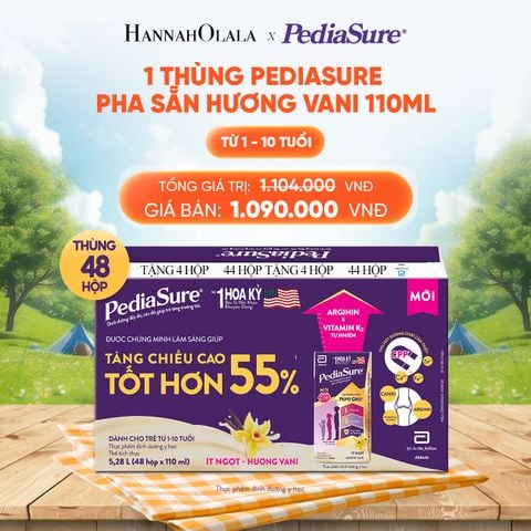 1 THÙNG PEDIASURE PHA SẴN HƯƠNG VANI 110ML DEAL 4: 