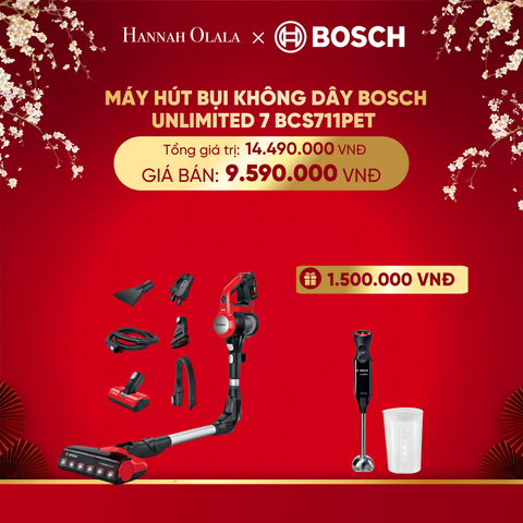  DEAL 4: MÁY HÚT BỤI KHÔNG DÂY BOSCH UNLIMITED 7 BCS711PET 