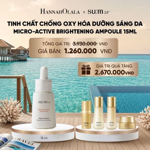  TINH CHẤT CHỐNG OXY HÓA LÀM SÁNG DA SU:M37 MICRO-ACTIVE BRIGHTENING AMPOULE 15ML_ D1998 