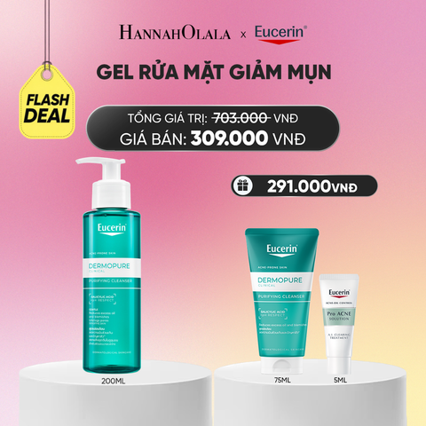  FD4: GEL RỬA MẶT EUCERIN DERMOPURE CLINICAL PURIFYING CLEANSER 200ML_A1578 