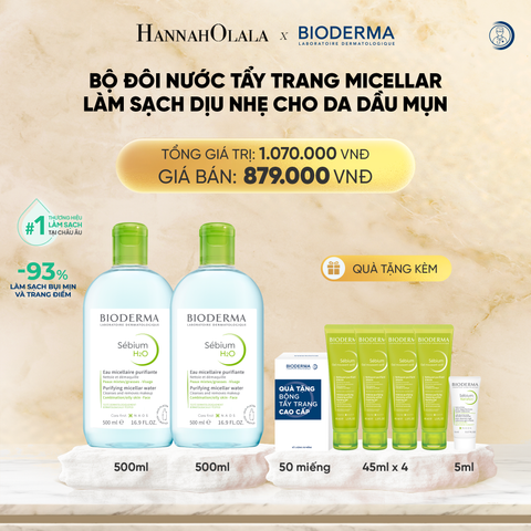  DEAL 5: BỘ ĐÔI NƯỚC TẨY TRANG CÔNG NGHỆ MICELLAR LÀM SẠCH CHO DA DẦU,MỤN 