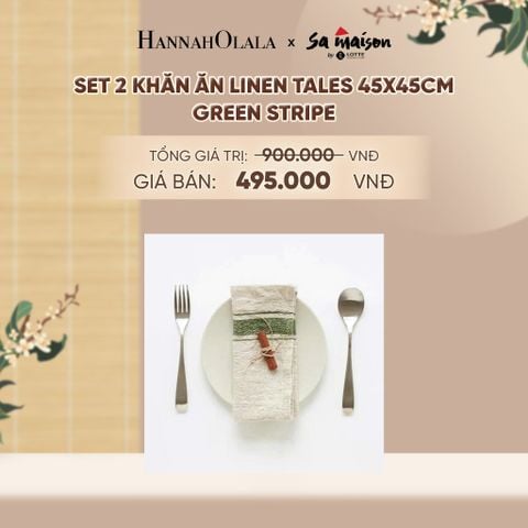  SET 2 KHĂN ĂN LINEN TALES 45X45CM - DEAL 4 - A1815 