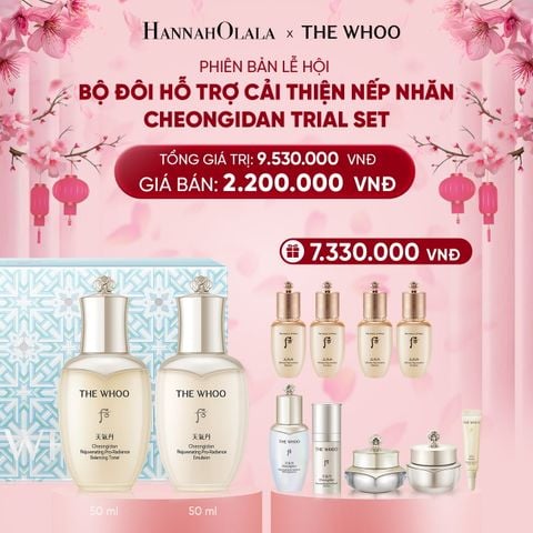  [GIAO HÀNG TỪ 08.01] DEAL 4: PHIÊN BẢN LỄ HỘI - BỘ ĐÔI HỖ TRỢ CẢI THIỆN NẾP NHĂN THE WHOO CHEONGIDAN TRIAL SET 