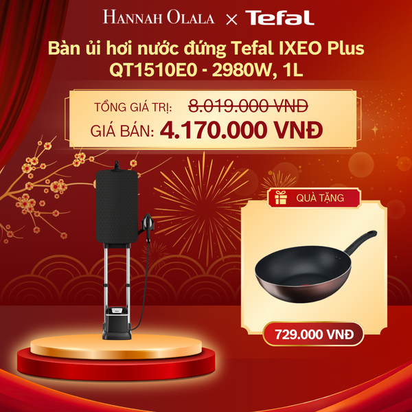  DEAL 3.1: BÀN ỦI HƠI NƯỚC ĐỨNG TEFAL IXEO PLUS QT1510E0 - 2980W, 1L 