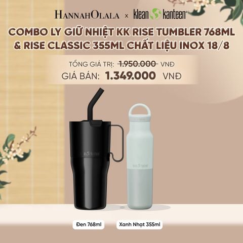  COMBO LY GIỮ NHIỆT KLEAN KANTEEN RISE TUMBLER 768ML & RISE CLASSIC 355ML CHẤT LIỆU INOX 18/8 - A715 