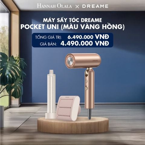  DREAME POCKET UNI AHD54 MÁY SẤY TÓC ION ÂM TƯƠNG THÍCH ĐIỆN ÁP TOÀN CẦU GẤP GỌN TÍCH HỢP TẠO KIỂU TÓC - BH 24 THÁNG 