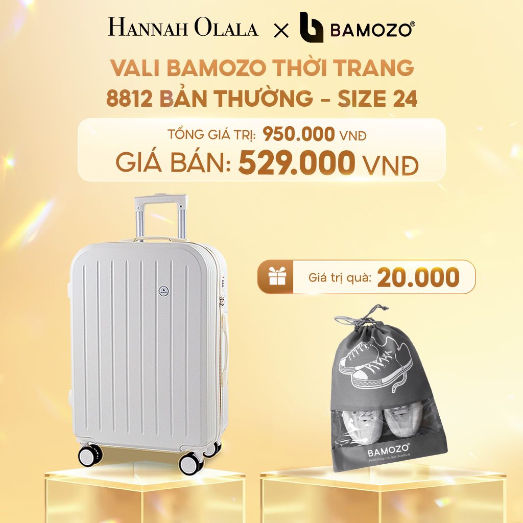  C278_DEAL 4: VALI BAMOZO 8812 BẢN THƯỜNG (TẶNG 2 TÚI ĐỰNG GIÀY) 