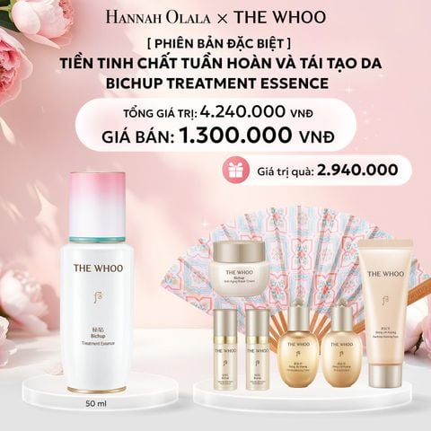  E805: DEAL 4: [PHIÊN BẢN ĐẶC BIỆT] BỘ TIỀN TINH CHẤT TUẦN HOÀN VÀ TÁI TẠO DA THE WHOO BICHUP TREATMENT ESSENCE 50ML - [GIAO HÀNG TỪ 03/10] 