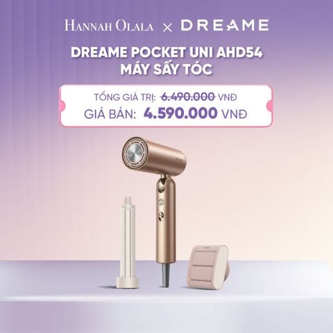  DREAME POCKET UNI AHD54 MÁY SẤY TÓC ION ÂM TƯƠNG THÍCH ĐIỆN ÁP TOÀN CẦU GẤP GỌN TÍCH HỢP TẠO KIỂU TÓC - BH 24 THÁNG - H018 