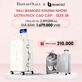  E52_DEAL 4: VALI BAMOZO KHUNG NHÔM ULTRAPACK CAO CẤP (TẶNG BỌC VALI CC TRONG SUỐT + TÚI ĐỰNG GIÀY) 