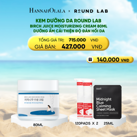  DEAL 4: KEM DƯỠNG DA ROUND LAB BIRCH JUICE MOISTURIZING CREAM 80ML DƯỠNG ẨM CẢI THIỆN ĐỘ ĐÀN HỒI DA 