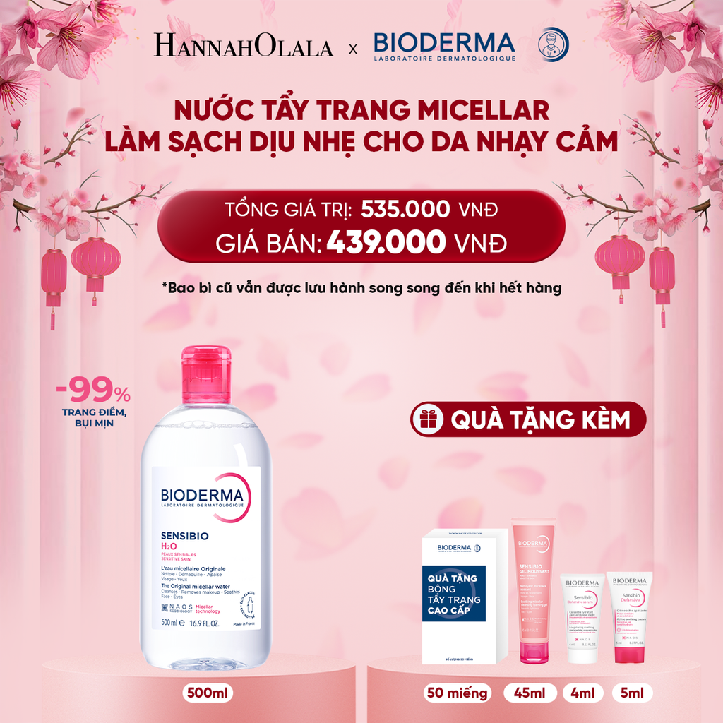  DEAL 4: NƯỚC TẨY TRANG MICELLAR LÀM SẠCH DỊU NHẸ CHO DA NHẠY CẢM 