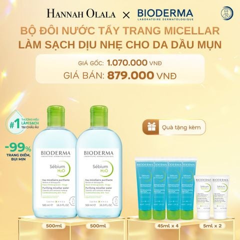  C347_DEAL 4: BỘ ĐÔI NƯỚC TẨY TRANG CÔNG NGHỆ MICELLAR LÀM SẠCH CHO DA DẦU,MỤN 