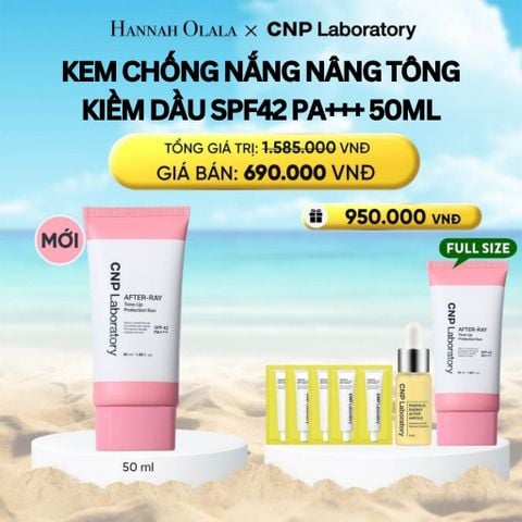  DEAL 49: PHIÊN BẢN 2026 - KEM CHỐNG NẮNG NÂNG TÔNG KIỀM DẦU CNP AFTER-RAY TONE-UP PROTECTION SUN SPF42 PA+++ 50ML 