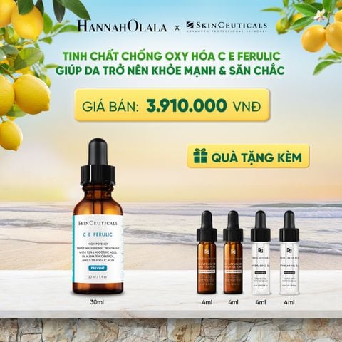  TINH CHẤT CHỐNG OXY HÓA C E FERULIC GIÚP DA TRỞ NÊN KHỎE MẠNH & SĂN CHẮC HƠN 30ML DEAL 4 