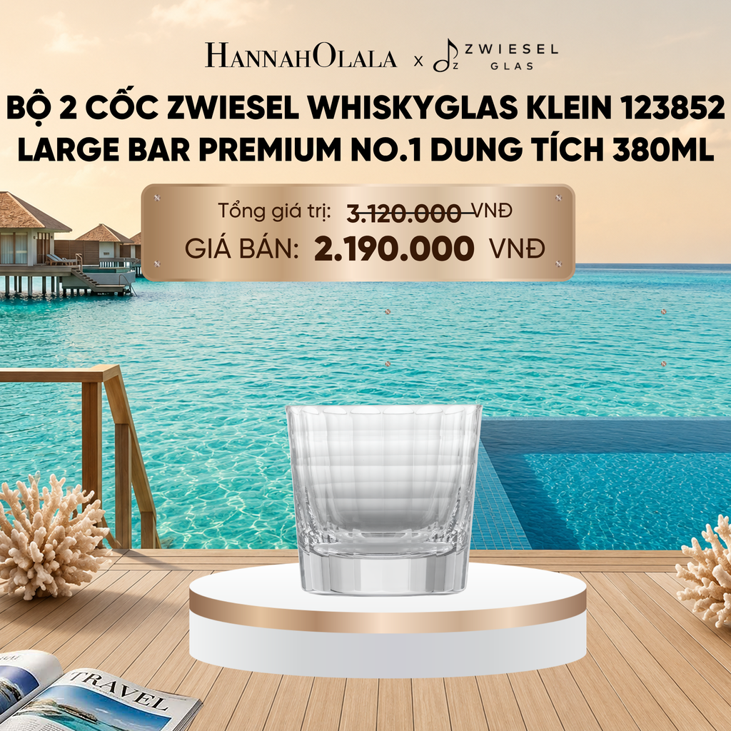  BỘ 2 CỐC ZWIESEL WHISKYGLAS KLEIN 123852 LARGE BAR PREMIUM NO.1 DUNG TÍCH 380ML_ D1120 