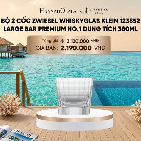  BỘ 2 CỐC ZWIESEL WHISKYGLAS KLEIN 123852 LARGE BAR PREMIUM NO.1 DUNG TÍCH 380ML_ D1120 