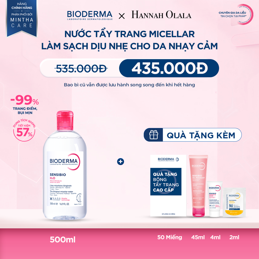  DEAL 4: NƯỚC TẨY TRANG MICELLAR LÀM SẠCH DỊU NHẸ CHO DA NHẠY CẢM 