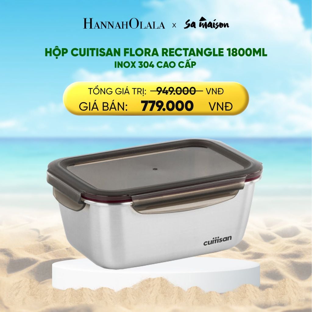  DEAL 2: HỘP INOX CAO CẤP CUITISAN FLORA RECTANGLE 