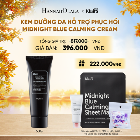  DEAR, KLAIRS KEM DƯỠNG MIDNIGHT BLUE CALMING CREAM 60G - E149 