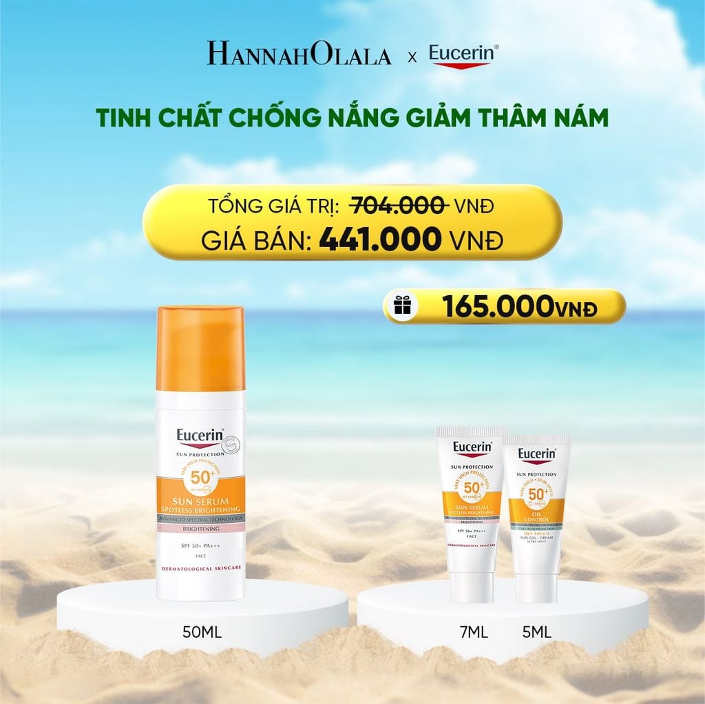  DEAL 4: TINH CHẤT CHỐNG NẮNG GIẢM THÂM NÁM EUCERIN SPOTLESS BRIGHTENING SERUM SPF50+ 