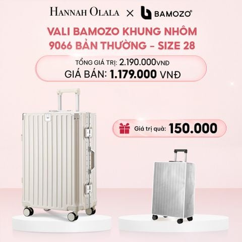  E22_DEAL 2: VALI BAMOZO KHUNG NHÔM 9066 BẢN THƯỜNG (TẶNG BỌC VALI TRONG SUỐT) 