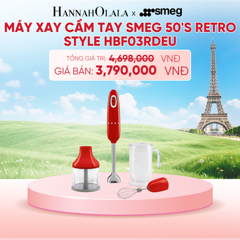  MÁY XAY CẦM TAY SMEG 50'S RETRO STYLE HBF03RDEU - B154 