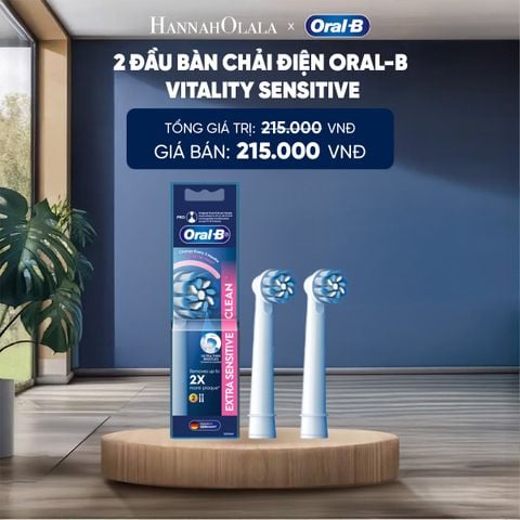  2 ĐẦU BÀN CHẢI ĐIỆN ORAL-B VITALITY – SENSITIVE / WHITENING / DEEP CLEAN 
