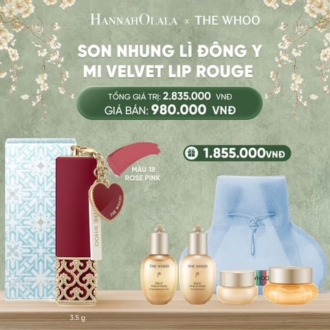  DEAL04: PHIÊN BẢN LỄ HỘI - SON NHUNG LÌ ĐÔNG Y THE HISTORY OF WHOO GONGJINHYANG MI VELVET LIP ROUGE 3.5G - MÀU 24 RED ORANGE 